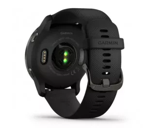 Смарт-годинник GARMIN Venu 2 Slate Stainless Steel Bezel with Black Case and Silicone Band (010-02430-11/01)