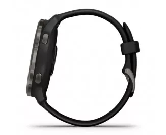 Смарт-годинник GARMIN Venu 2 Slate Stainless Steel Bezel with Black Case and Silicone Band (010-02430-11/01)