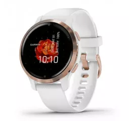 Смарт-часы GARMIN Venu 2S Rose Gold Bezel with White Case and Silicone Band (010-02429-13)