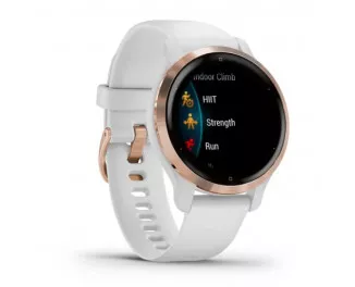 Смарт-годинник GARMIN Venu 2S Rose Gold Bezel with White Case and Silicone Band (010-02429-13)