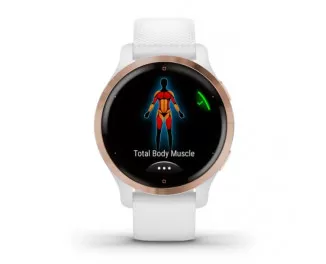Смарт-годинник GARMIN Venu 2S Rose Gold Bezel with White Case and Silicone Band (010-02429-13)