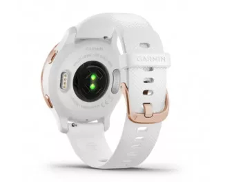 Смарт-годинник GARMIN Venu 2S Rose Gold Bezel with White Case and Silicone Band (010-02429-13)