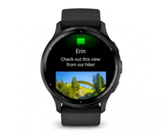 Смарт-годинник GARMIN Venu 3 Slate S. Steel Bezel w. Black Case and S. Band (010-02784-01)