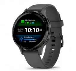 Смарт-часы GARMIN Venu 3S Slate S. Steel Bezel w. Pebble Gray Case and S. Band (010-02785-00)