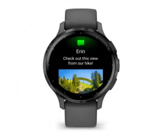 Смарт-годинник GARMIN Venu 3S Slate S. Steel Bezel w. Pebble Gray Case and S. Band (010-02785-00)