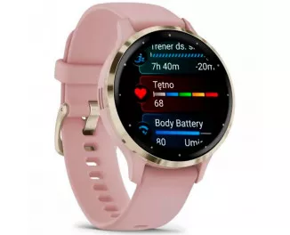 Смарт-часы GARMIN Venu 3S Soft Gold S. Steel Bezel w. Dust Rose Case and S. Band (010-02785-03)