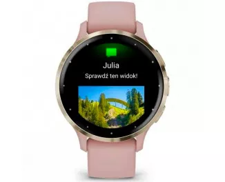 Смарт-часы GARMIN Venu 3S Soft Gold S. Steel Bezel w. Dust Rose Case and S. Band (010-02785-03)