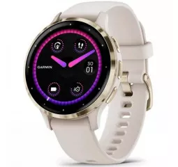 Смарт-часы GARMIN Venu 3S Soft Gold S. Steel Bezel with Ivory Case and S. Band (010-02785-04)