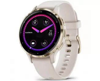 Смарт-часы GARMIN Venu 3S Soft Gold S. Steel Bezel with Ivory Case and S. Band (010-02785-04)