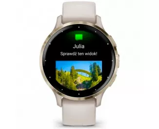 Смарт-годинник GARMIN Venu 3S Soft Gold S. Steel Bezel with Ivory Case and S. Band (010-02785-04)