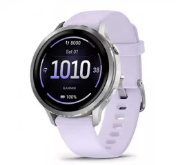 Смарт-часы GARMIN Venu 4 41 mm Silver with Periwinkle Silicone Band (010-03013-01)