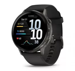 Смарт-часы GARMIN Venu 4 45 mm Slate with Black Silicone Band (010-03014-00)