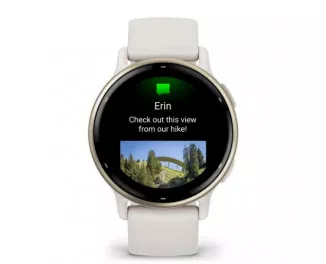 Смарт-годинник GARMIN vivoactive 5 Cream Gold Aluminum Bezel with Ivory Case and Silicone Band (010-02862-11)