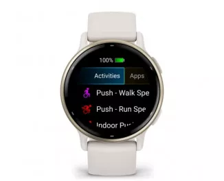 Смарт-годинник GARMIN vivoactive 5 Cream Gold Aluminum Bezel with Ivory Case and Silicone Band (010-02862-11)