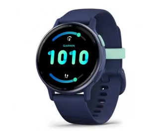 Смарт-часы GARMIN vivoactive 5 Metallic Navy Aluminum Bezel with Navy Case and Silicone Band (010-02862-12)
