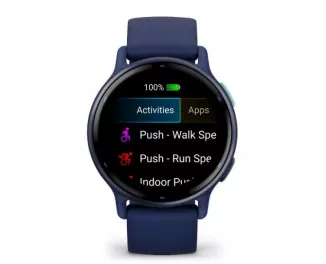 Смарт-годинник GARMIN vivoactive 5 Metallic Navy Aluminum Bezel with Navy Case and Silicone Band (010-02862-12)
