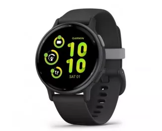 Смарт-часы GARMIN vivoactive 5 Slate Aluminum Bezel with Black Case and Silicone Band (010-02862-10)