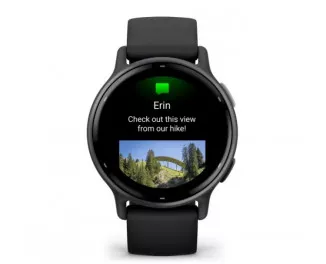 Смарт-часы GARMIN vivoactive 5 Slate Aluminum Bezel with Black Case and Silicone Band (010-02862-10)