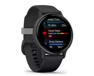 Смарт-часы GARMIN vivoactive 5 Slate Aluminum Bezel with Black Case and Silicone Band (010-02862-10)