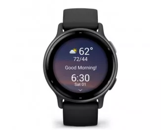 Смарт-часы GARMIN vivoactive 5 Slate Aluminum Bezel with Black Case and Silicone Band (010-02862-10)