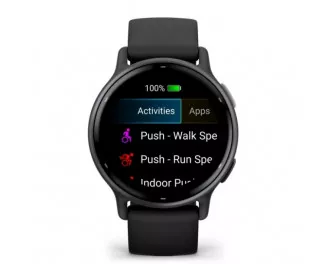 Смарт-часы GARMIN vivoactive 5 Slate Aluminum Bezel with Black Case and Silicone Band (010-02862-10)
