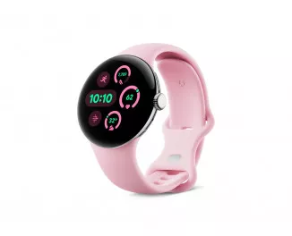 Смарт-часы Google Pixel Watch 3 41 mm LTE Polished Silver Aluminum Case/Rose Quartz Active Band