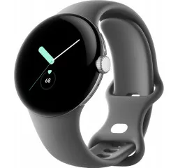 Смарт-часы Google Pixel Watch Polished Silver case / Charcoal Active band