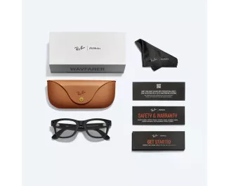 Смарт-окуляри Ray-Ban Meta Wayfarer Large Matte Black/Clear to Graphite Green Transitions (RW4008 601S1M 53-22)
