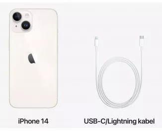 Смартфон Apple iPhone 14 128 Gb Starlight (MPUR3)