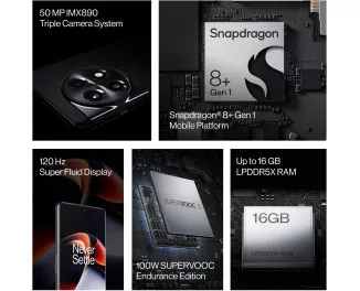 Смартфон OnePlus 11R 5G 12/256GB Sonic Black