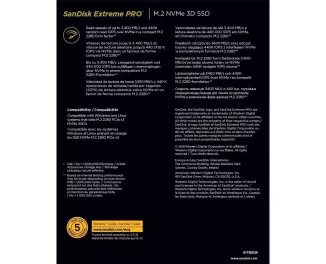SSD накопитель 500Gb SanDisk Extreme PRO (SDSSDXPM2-500G-G25)
