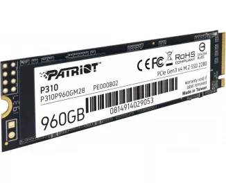 SSD накопичувач 960Gb Patriot P310 (P310P960GM28)