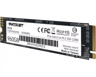 SSD накопичувач 960Gb Patriot P310 (P310P960GM28)