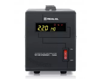 Стабілізатор напруги REAL-EL Stab Energy-500 Black