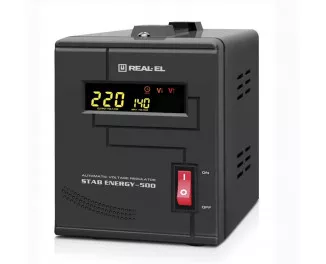 Стабілізатор напруги REAL-EL Stab Energy-500 Black