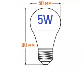 Светодиодная лампа Hyperlight LED 5W 6500K E27 А60 (PC-5W-E27)