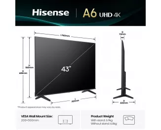 Телевизор Hisense 43A6Q