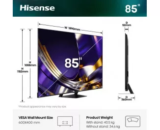 Телевизор Hisense 85U7S PRO