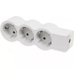 Удлинитель Legrand стандарт, 3хSchuko, 16А, без кабеля, белый/серый