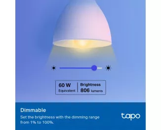 Розумна світлодіодна лампа TP-Link Tapo L530E N300 (TAPO-L530E-2-PACK)