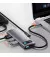 USB-хаб USB Type-C Baseus Metal Gleam Multi-functional 6-in-1 (PD, USB, HDMI, RJ45) (CAHUB-CW0G) Gray