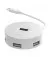 USB-хаб USB Type-C Baseus Round Box 5-in-1 0.12m (USB 2.0, USB 3.0, MicroUSB) (CAHUB-G02) White