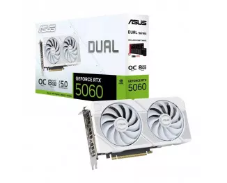 Видеокарта ASUS GeForce RTX 5060 Dual 8GB GDDR7 OC Edition White (90YV0N15-M0NA00)