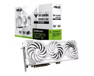 Видеокарта ASUS GeForce RTX 5070 Ti TUF Gaming 16GB GDDR7 BTF White OC Edition (90YV0N60-M0NA00)