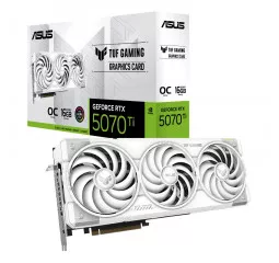 Видеокарта ASUS GeForce RTX 5070 Ti TUF Gaming 16GB GDDR7 White OC Edition (TUF-RTX5070TI-O16G-WHITE-GAMING)