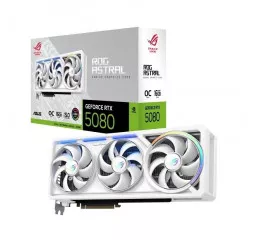 Видеокарта ASUS GeForce RTX 5080 ROG Astral 16GB GDDR7 White OC Edition (ROG-ASTRAL-RTX5080-O16G-WHITE)