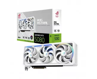 Видеокарта ASUS GeForce RTX 5080 ROG Astral 16GB GDDR7 White OC Edition (ROG-ASTRAL-RTX5080-O16G-WHITE)