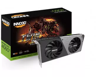 Видеокарта Inno3D GeForce RTX 4060 Ti 16GB TWIN X2 (N406T2-16D6-178055N)