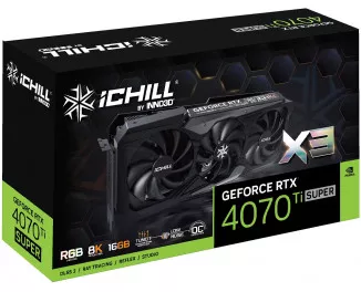 Відеокарта Inno3D GeForce RTX 4070 Ti SUPER ICHILL X3 (C407TS3-166XX-186148H)