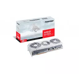 Видеокарта PowerColor Radeon RX 7900 XT 20GB GDDR6 Hellhound Spectral White (RX 7900 XT 20G-L/OC/WHITE)